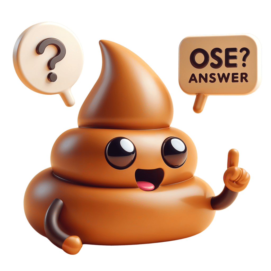 a cartoon poop questionning